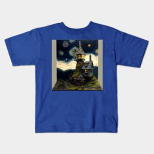 Starry Night Over The Burrow Kids T-Shirt